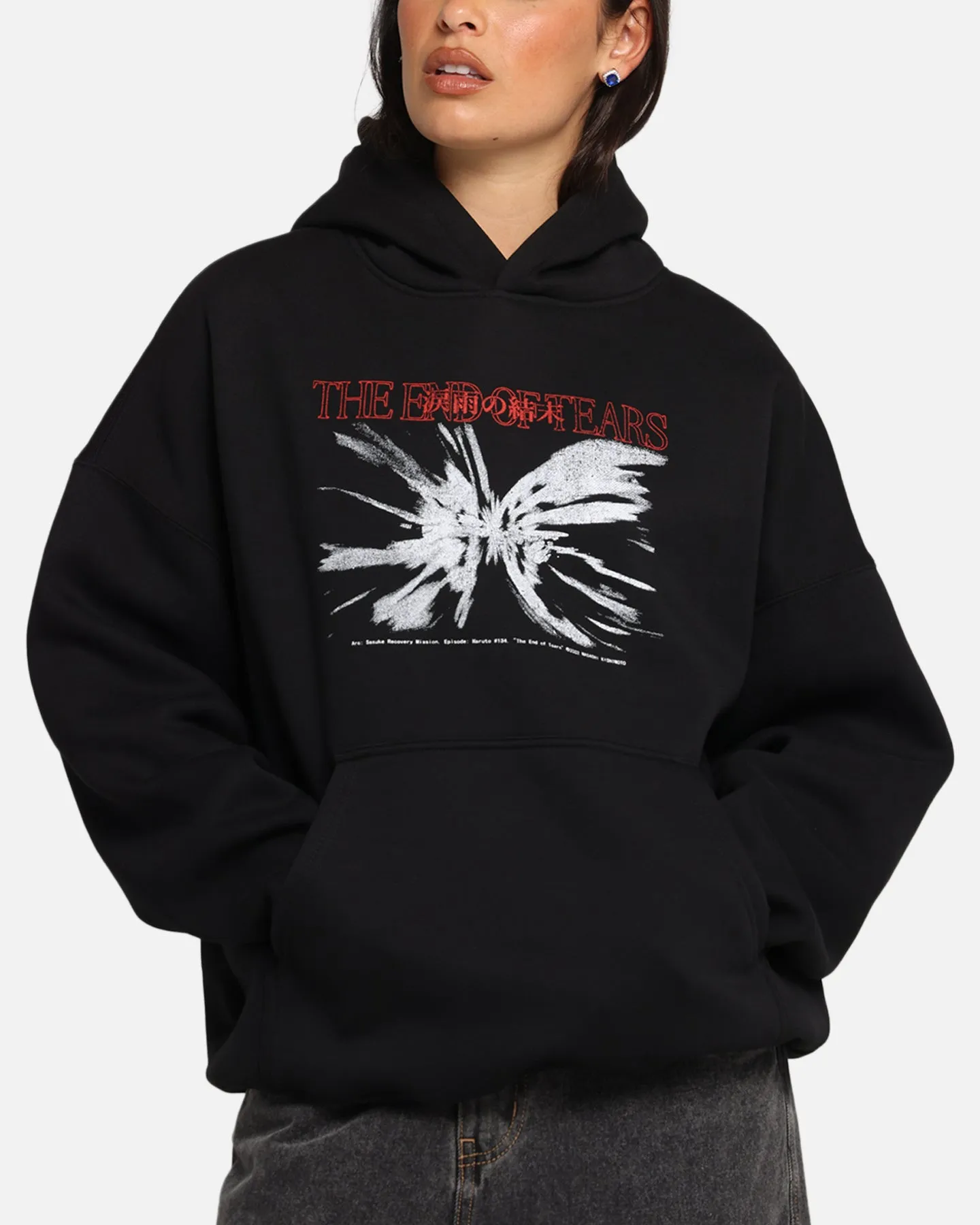 73 Studio X Naruto The End Of Tears Premium Hoodie Black