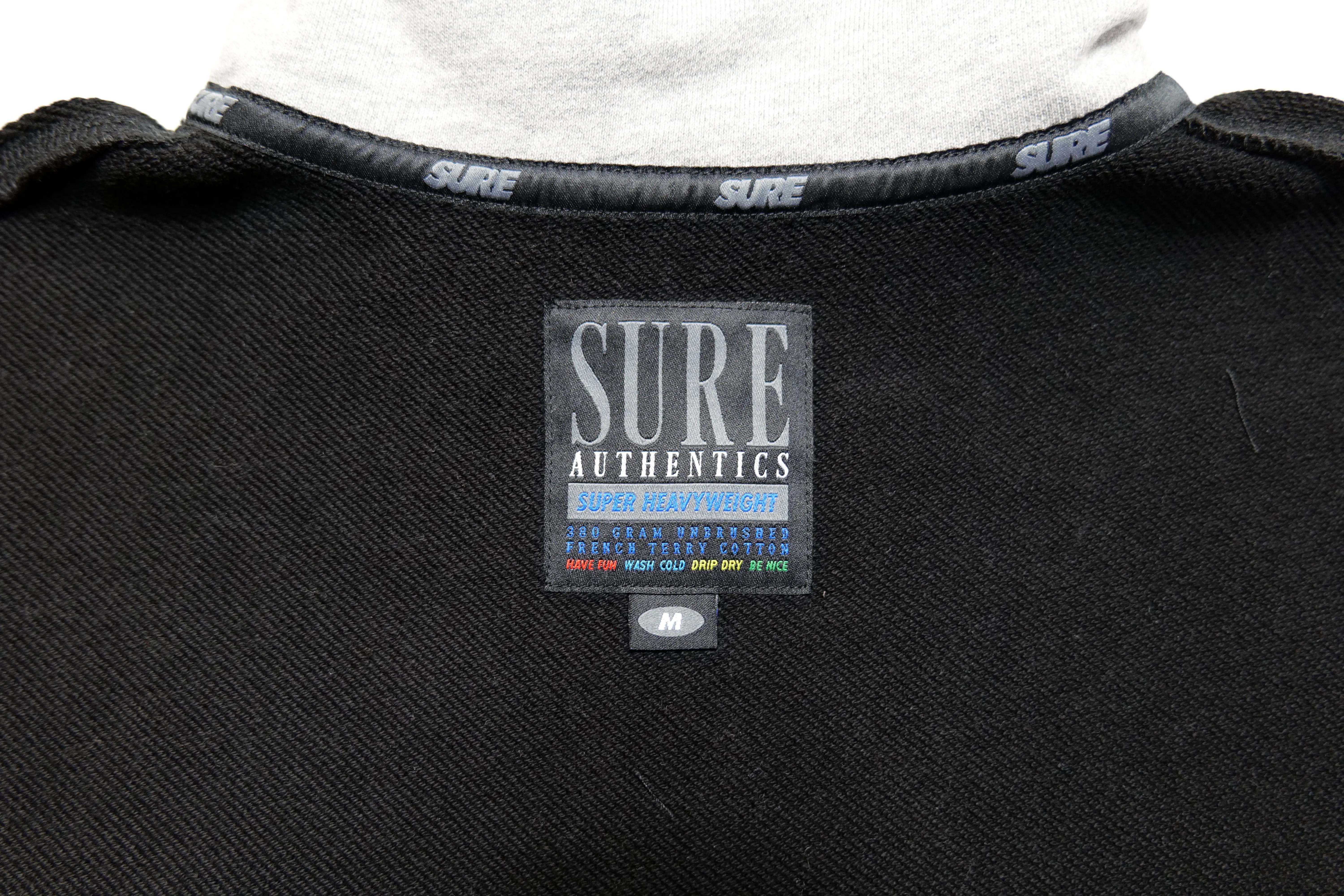 Authentics Embroidered Super Heavyweight 1/4 Zip  - Black / Grey