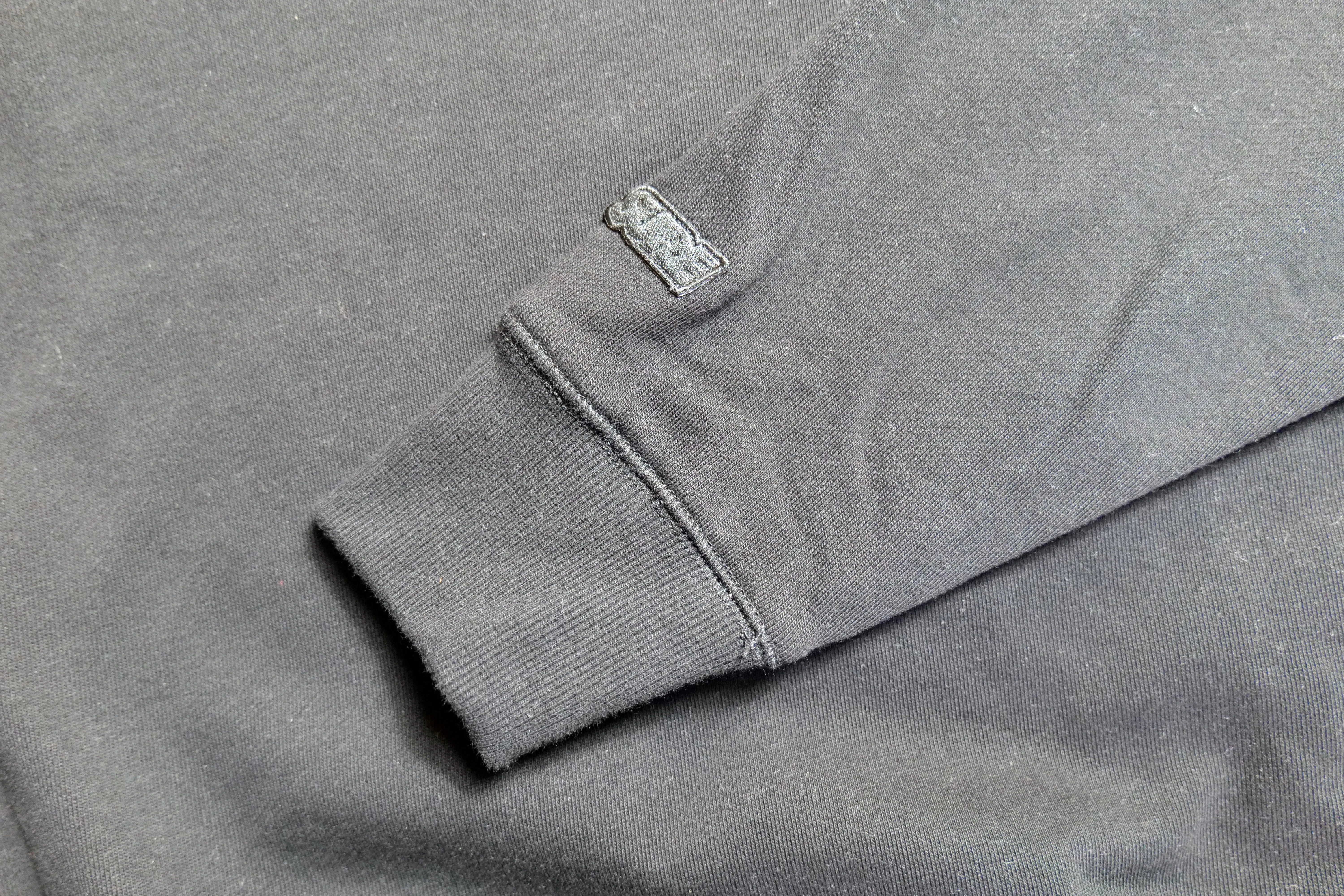 Authentics Embroidered Super Heavyweight 1/4 Zip  - Black / Grey