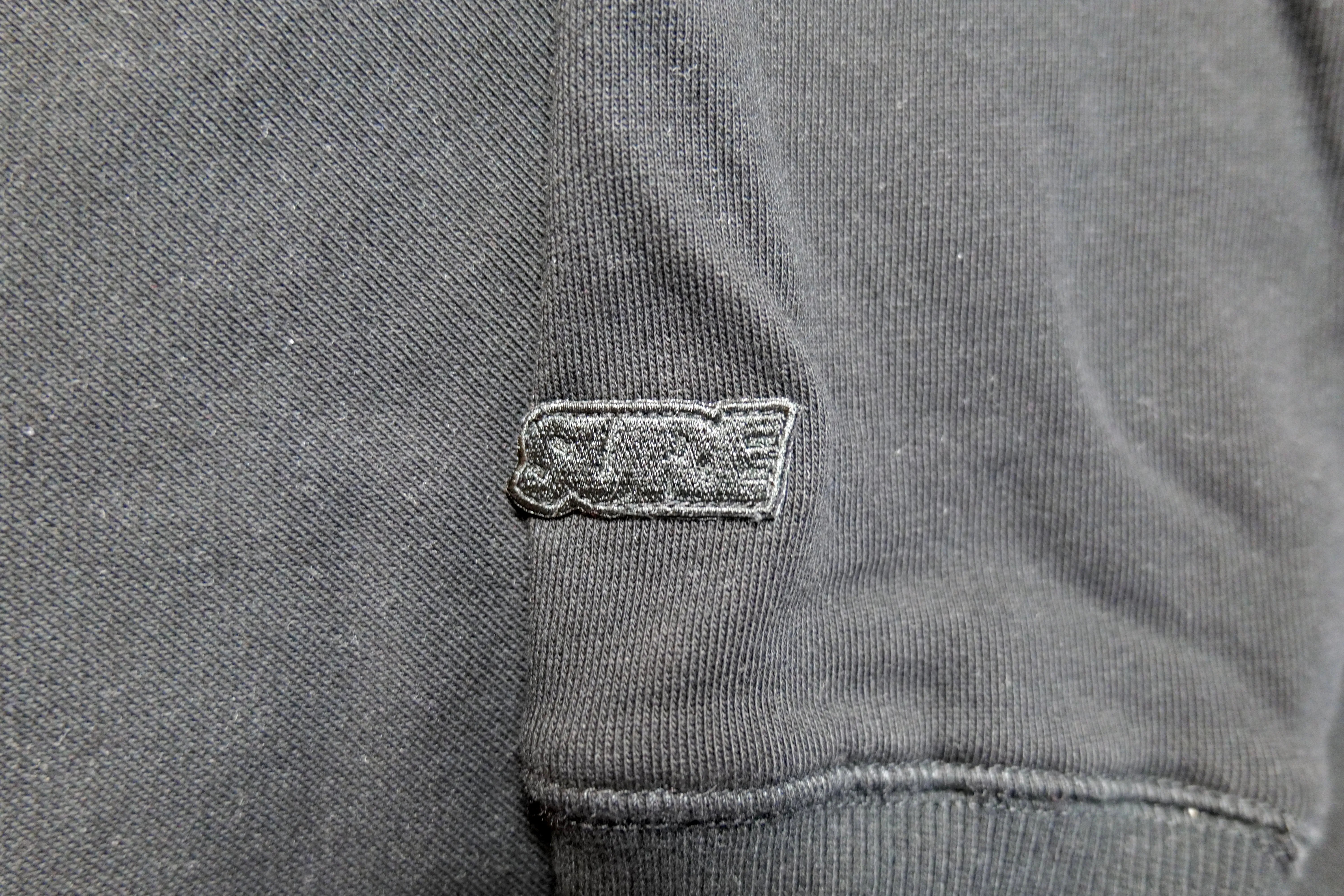 Authentics Embroidered Super Heavyweight 1/4 Zip  - Black / Grey