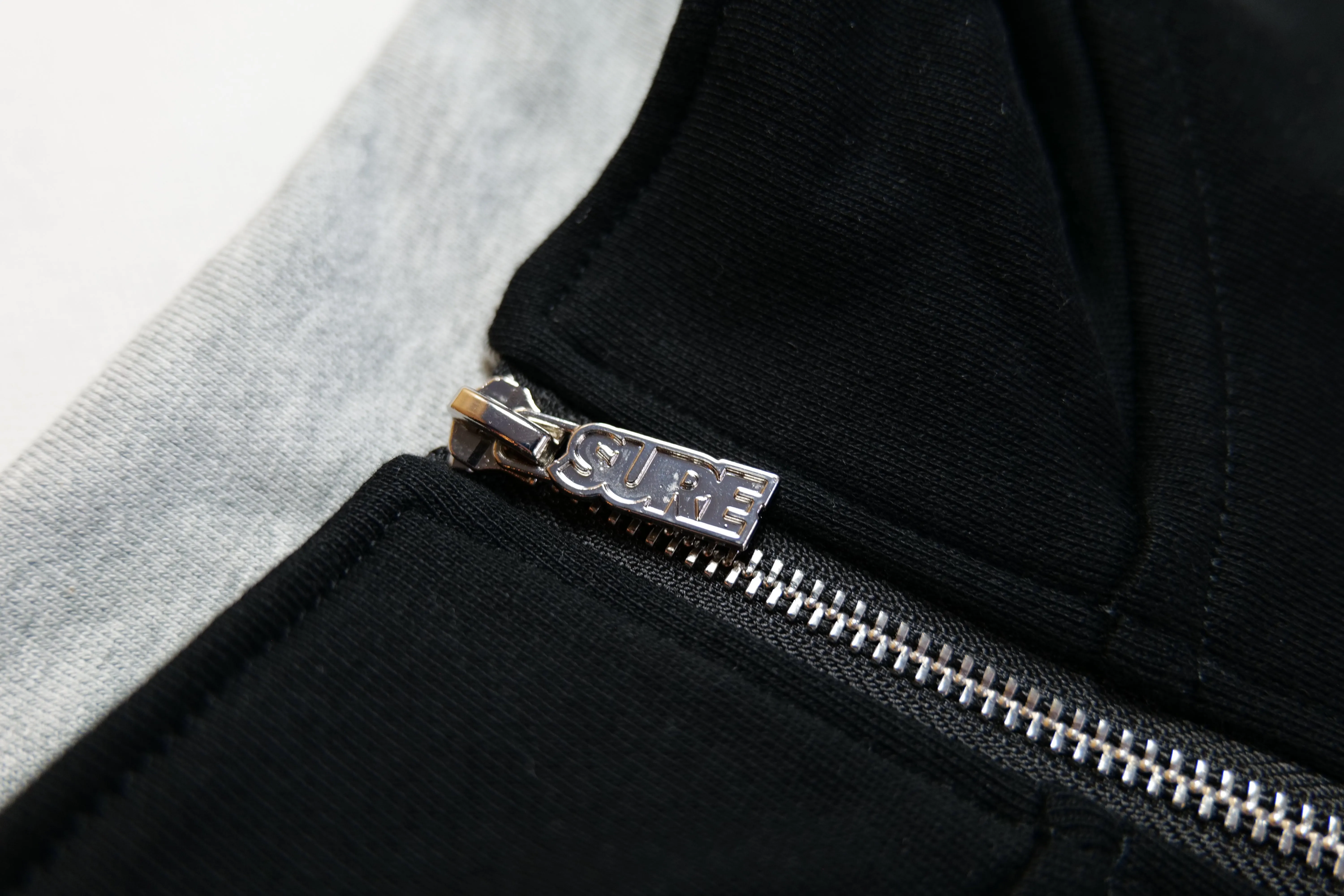Authentics Embroidered Super Heavyweight Contrast 1/4 Zip  - Black / Forest