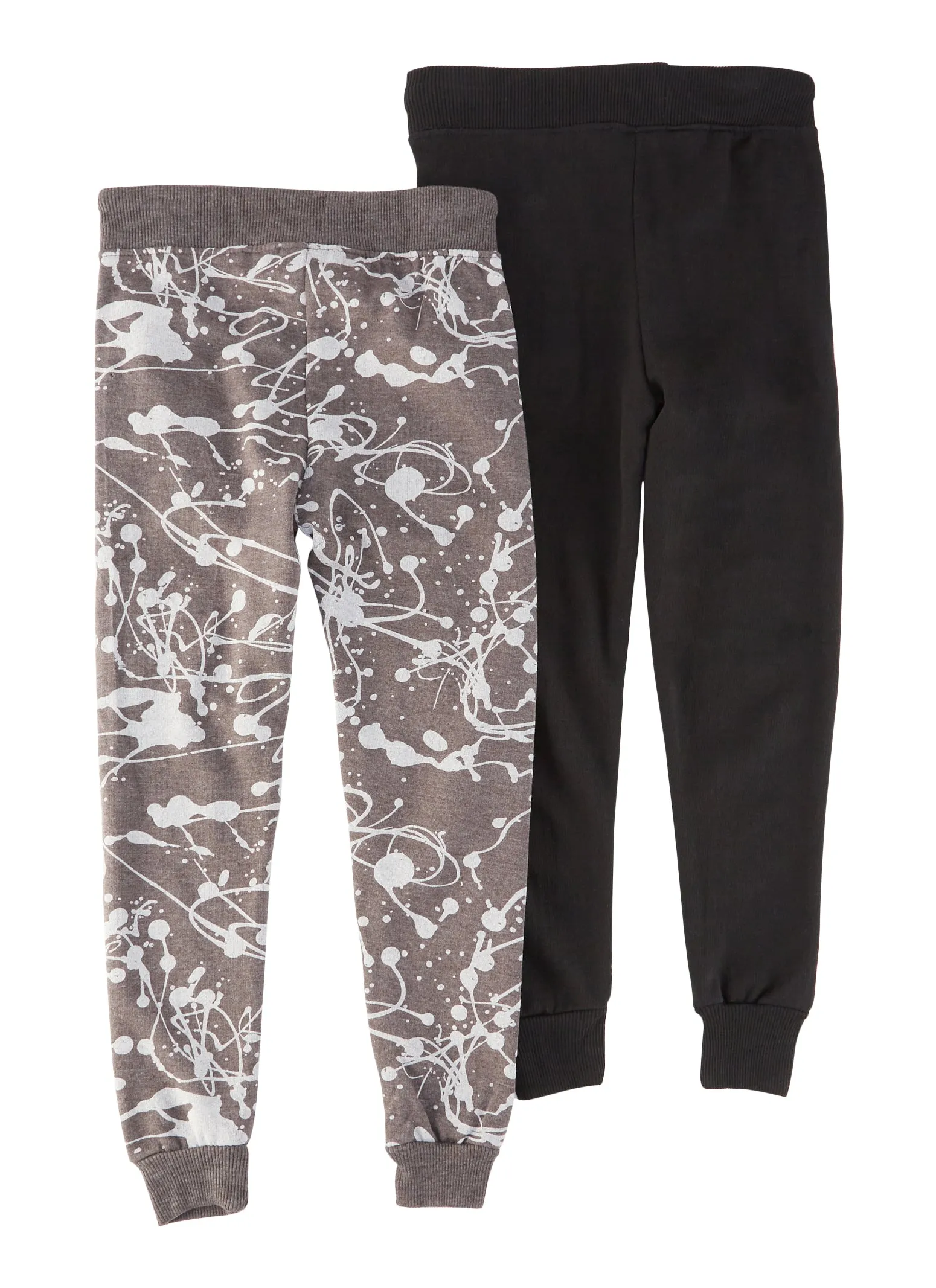 Boys Drip Graphic Print Joggers 2 Pack Set