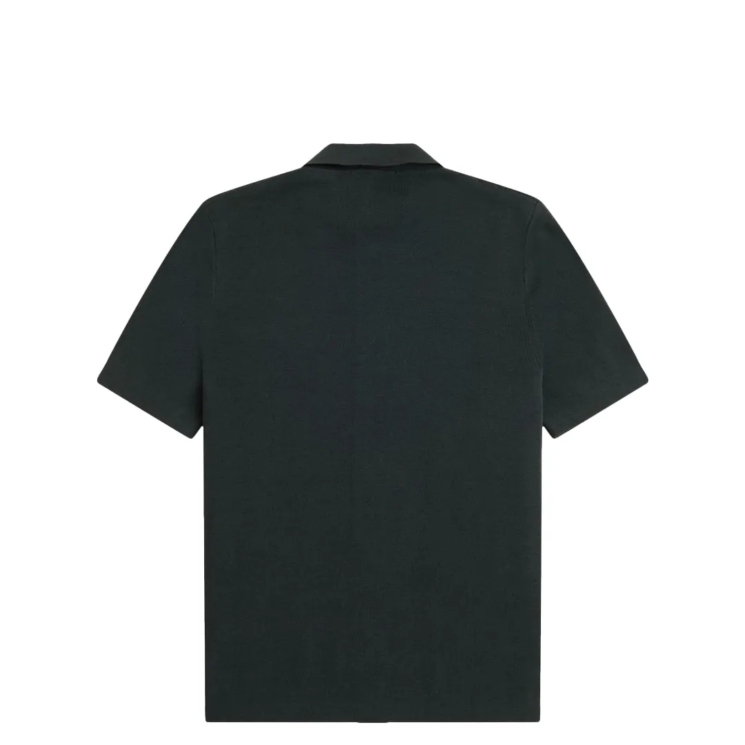 BUTTON THROUGHSHORT SLEEVE SHIRT NIGHT GREEN