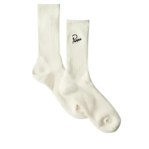 BY PARRA SIGNATURE SOCKS // WHITE