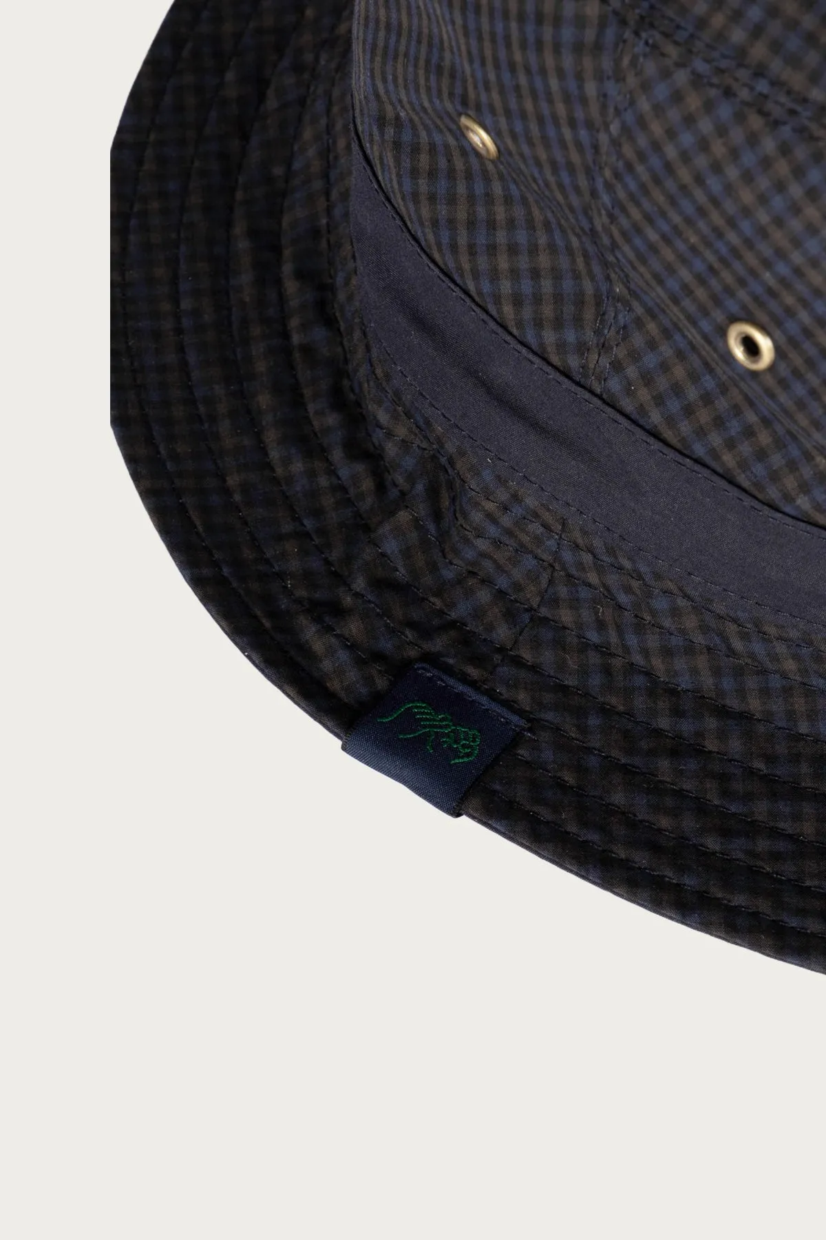 Canoe Club x Beams  Reversible Bucket Hat - Blackwatch Minicheck/ Navy