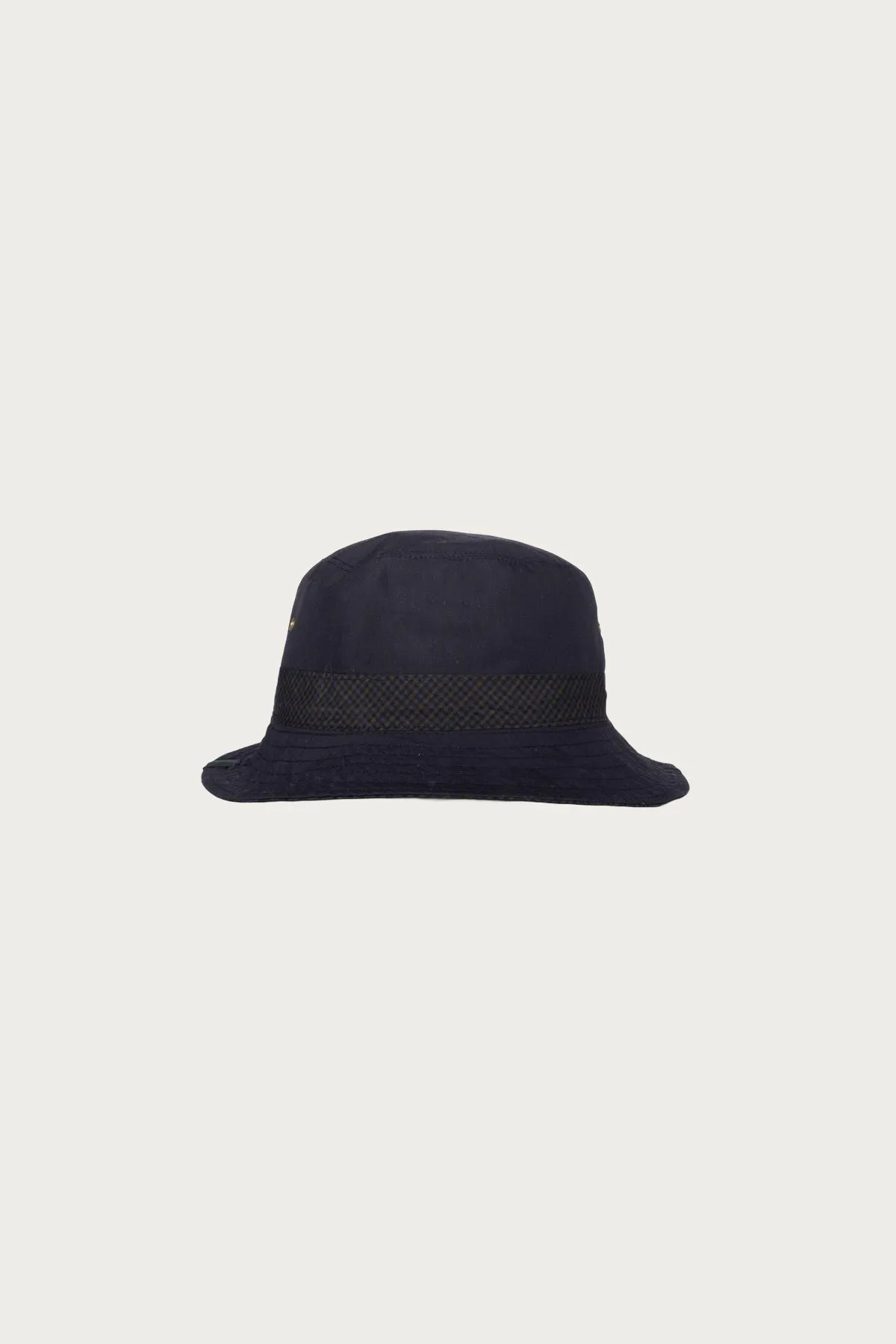 Canoe Club x Beams  Reversible Bucket Hat - Blackwatch Minicheck/ Navy