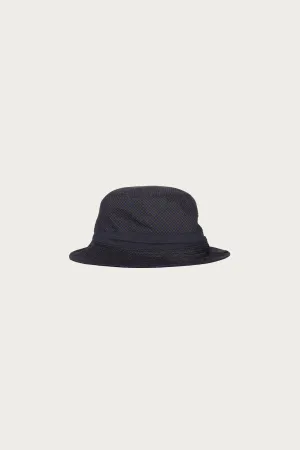Canoe Club x Beams  Reversible Bucket Hat - Blackwatch Minicheck/ Navy