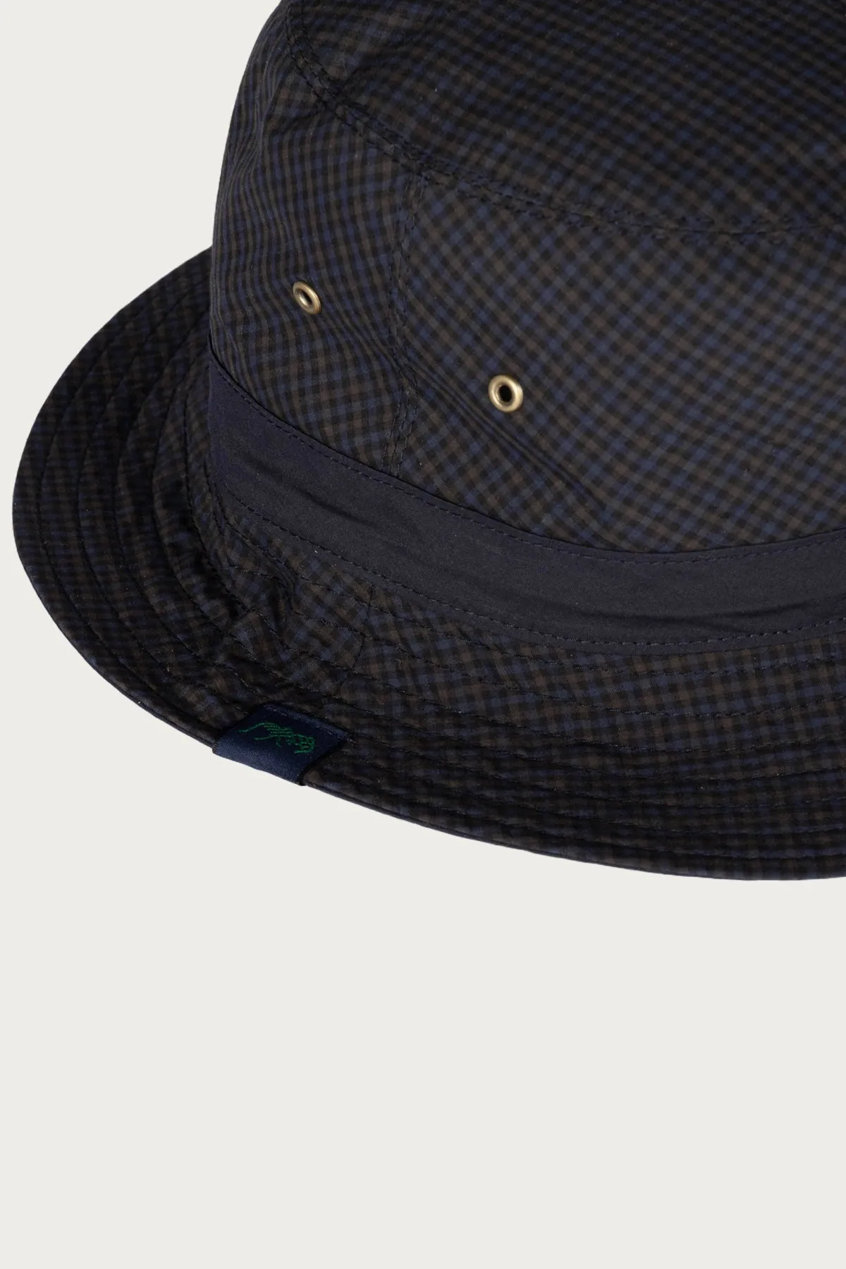 Canoe Club x Beams  Reversible Bucket Hat - Blackwatch Minicheck/ Navy