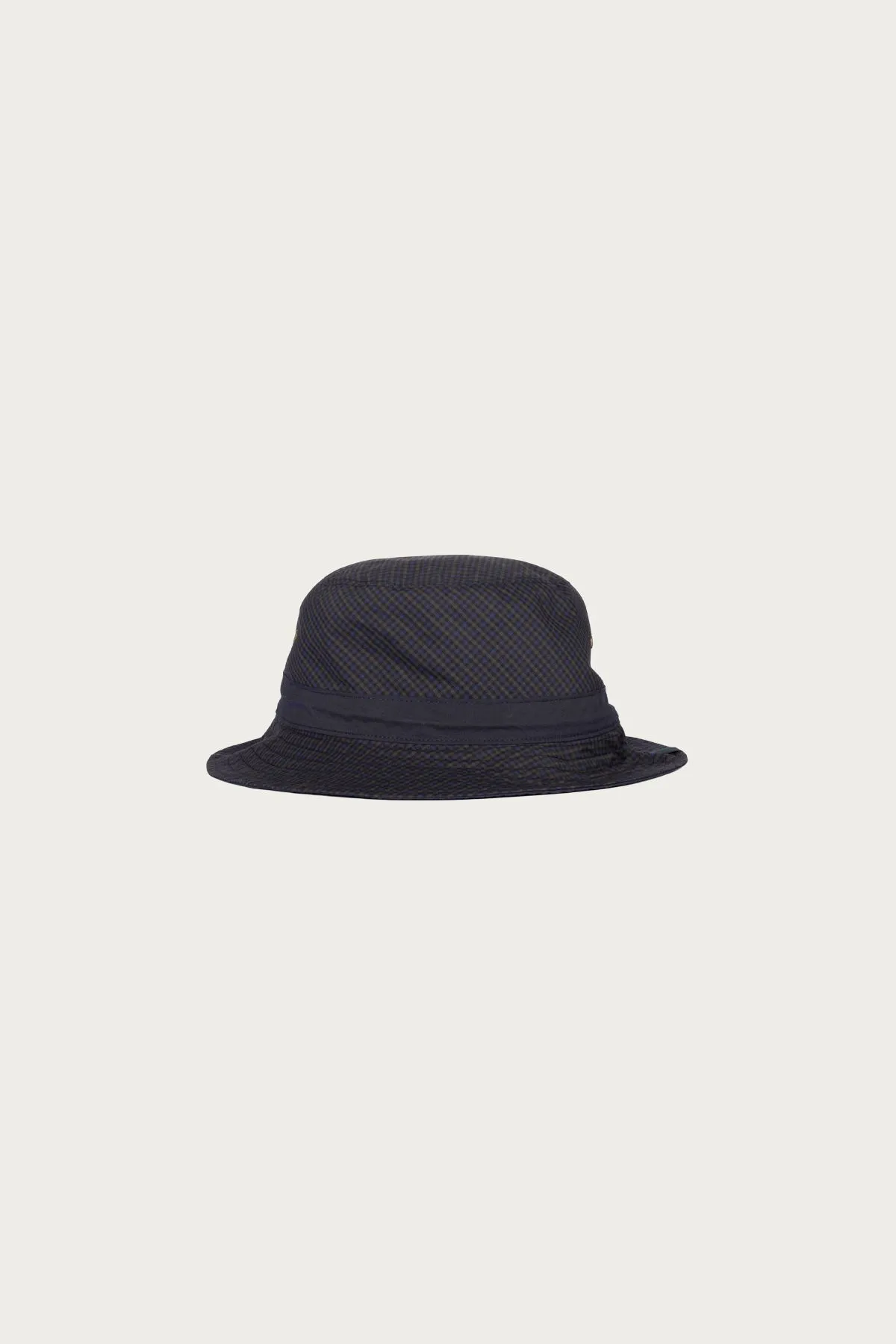 Canoe Club x Beams  Reversible Bucket Hat - Blackwatch Minicheck/ Navy