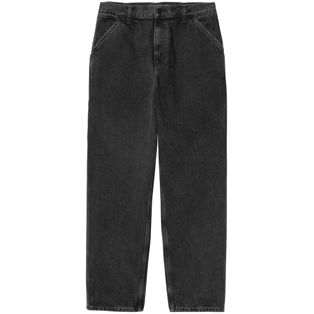 CARHARTT WIP SINGLE KNEE PANT // BLACK STONE WASH L32