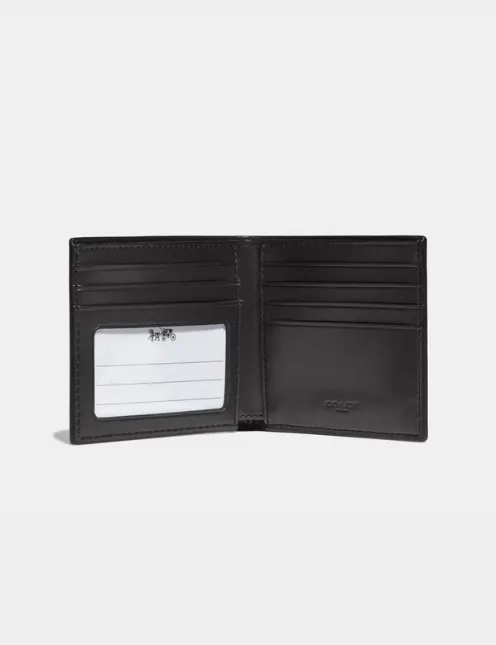 Coach Id Billfold Wallet In Signature Canvas (Black)