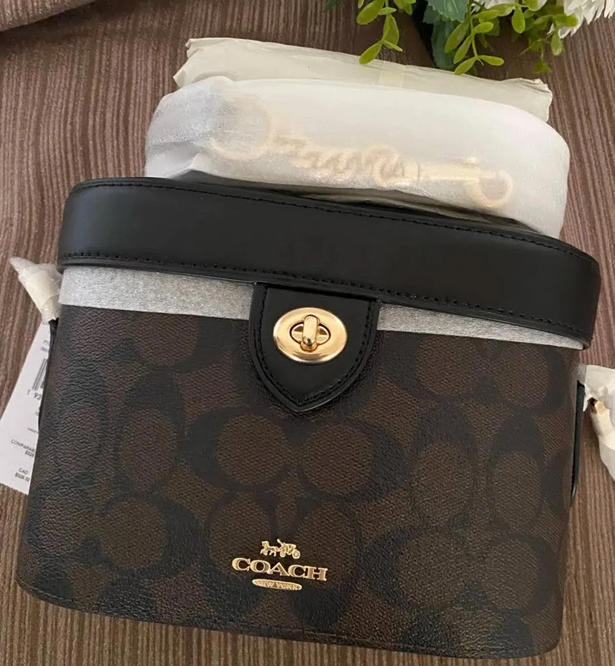 Coach Kay Crossbody Signature Canvas (Black Brown)