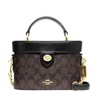 Coach Kay Crossbody Signature Canvas (Black Brown)