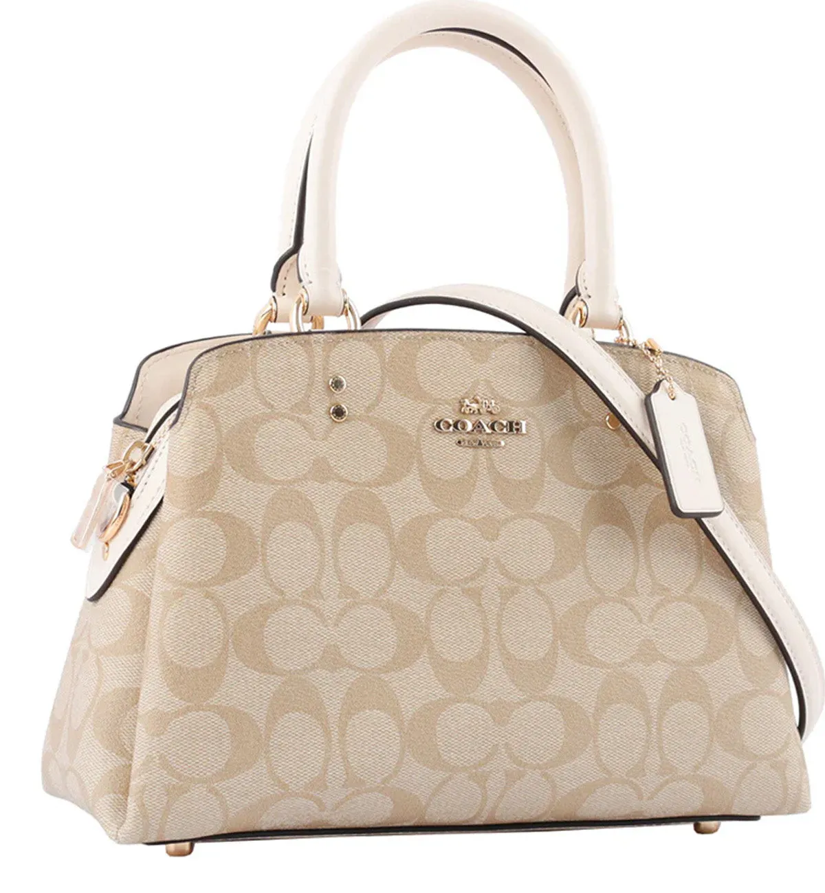 Coach Mini Lillie Carryall In Signature Canvas Beige