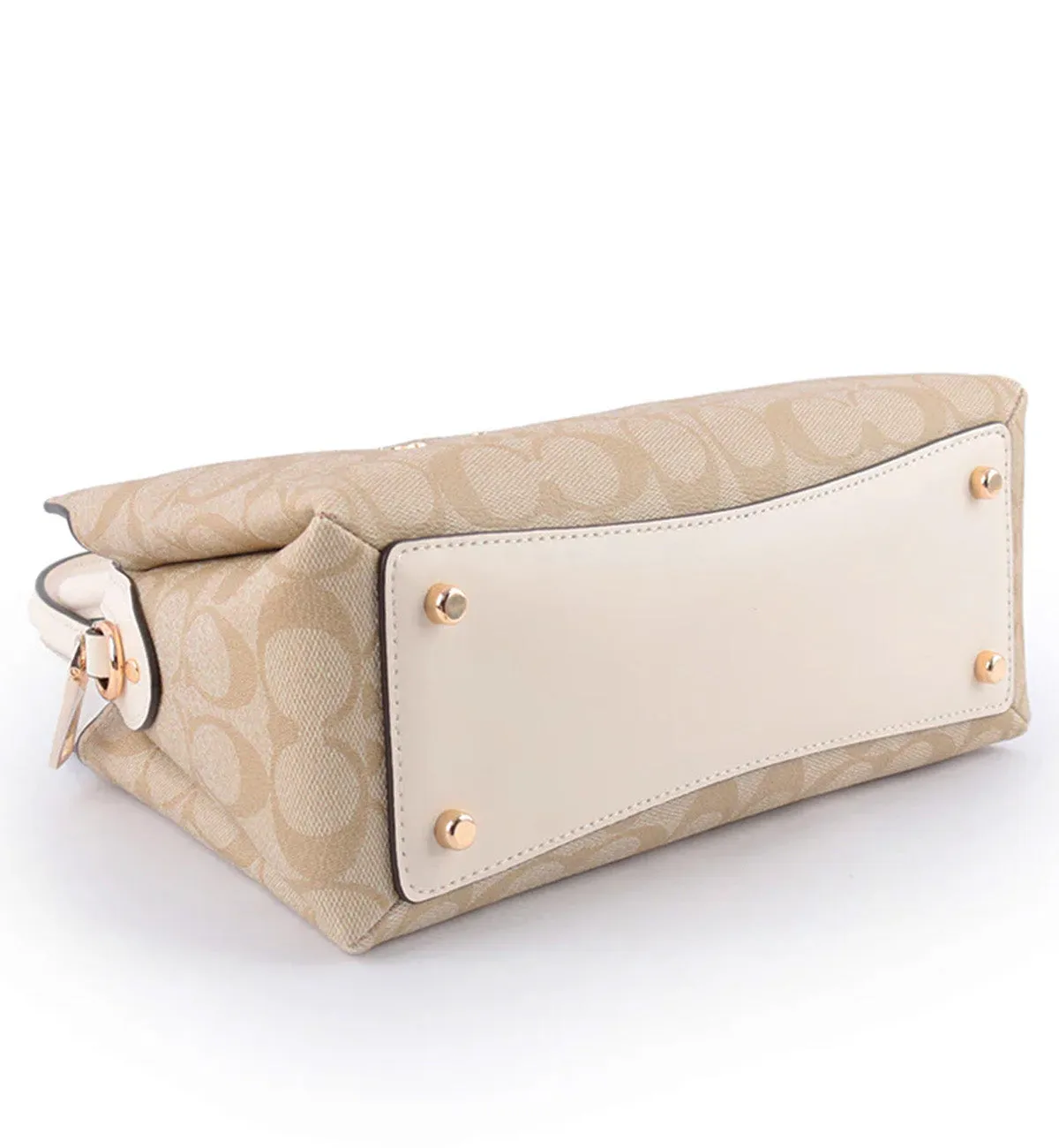 Coach Mini Lillie Carryall In Signature Canvas Beige