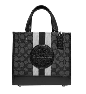 Coach Signature Jacquard Stripe Patch Dempsey Tote 22