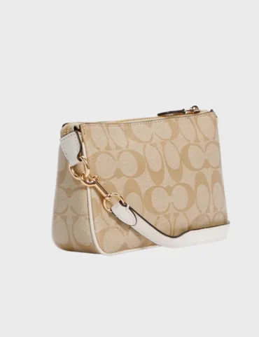 Coach Signature Nolita Wristlet Beige