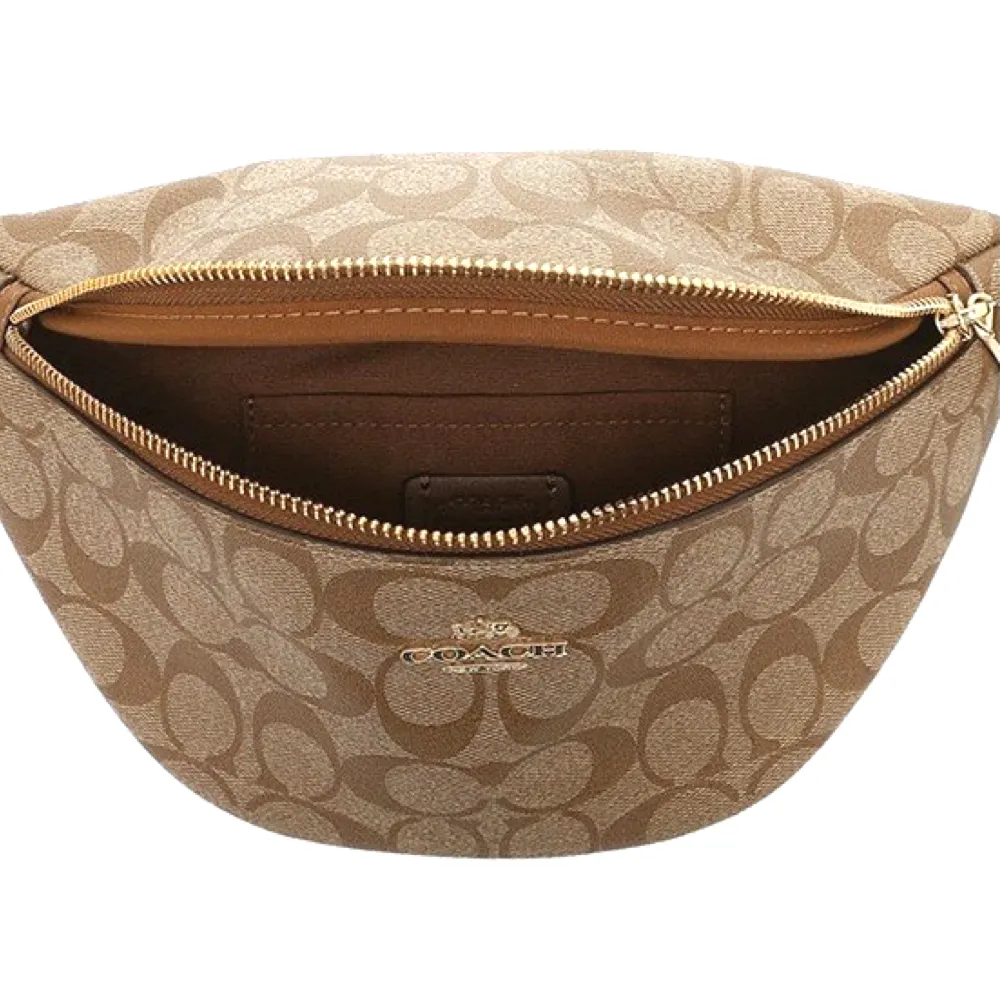 Coach Warren Belt Bag in Signature Canvas Brown