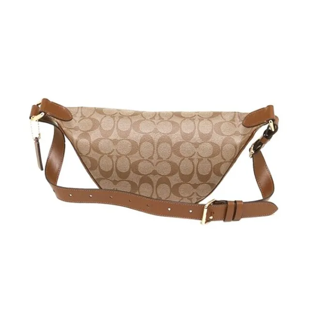 Coach Warren Belt Bag in Signature Canvas Brown