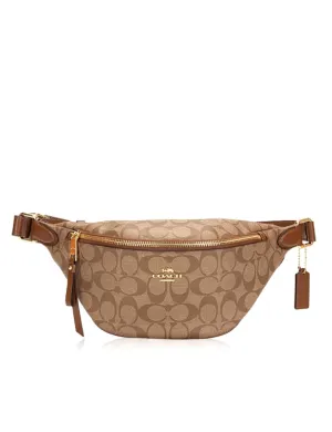 Coach Warren Belt Bag in Signature Canvas Brown