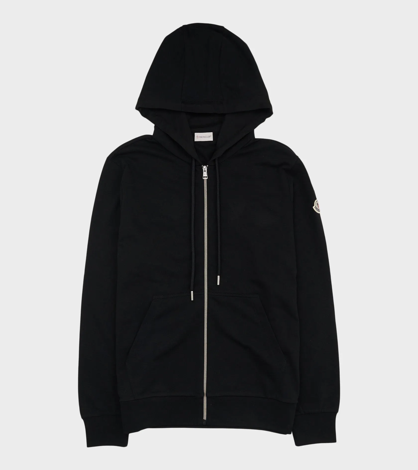 Cotton Zip Hoodie Black