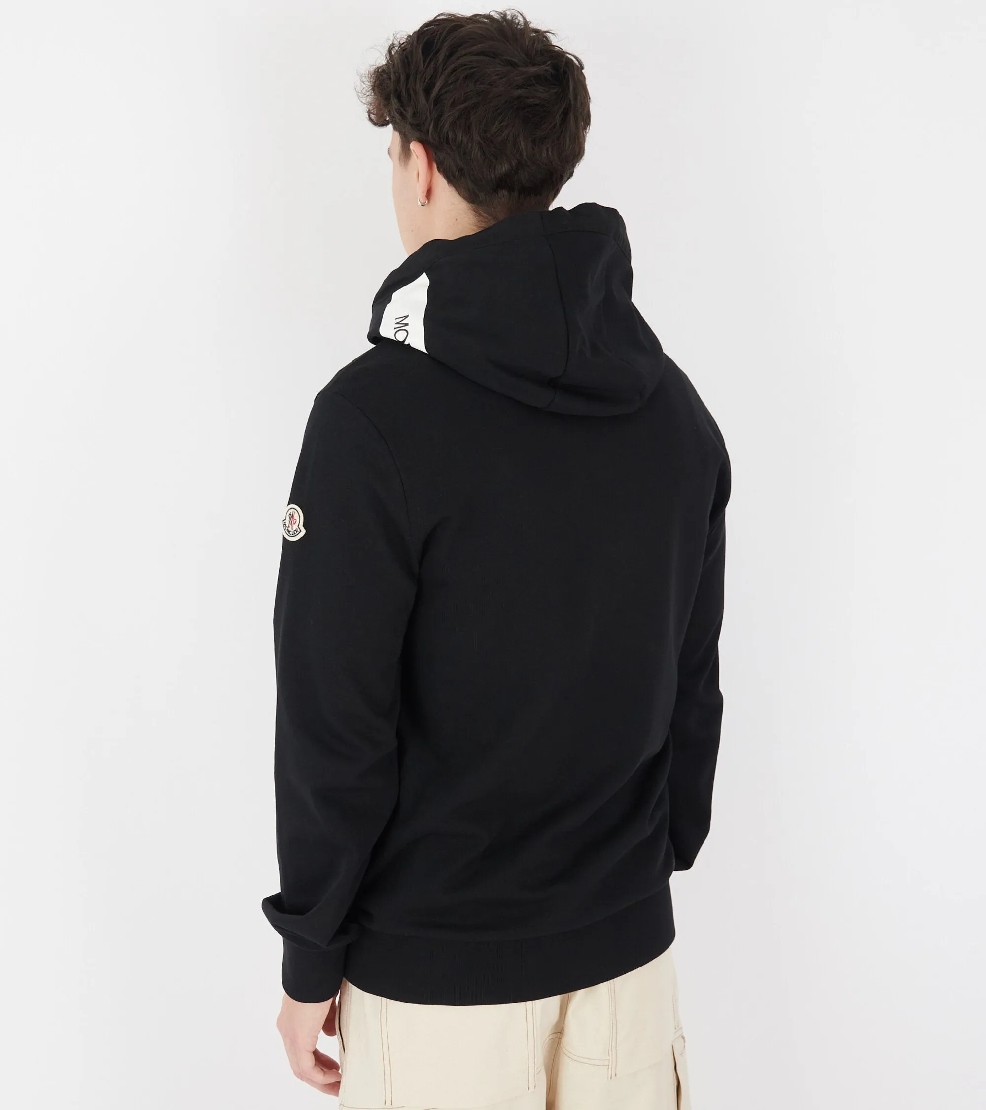 Cotton Zip Hoodie Black