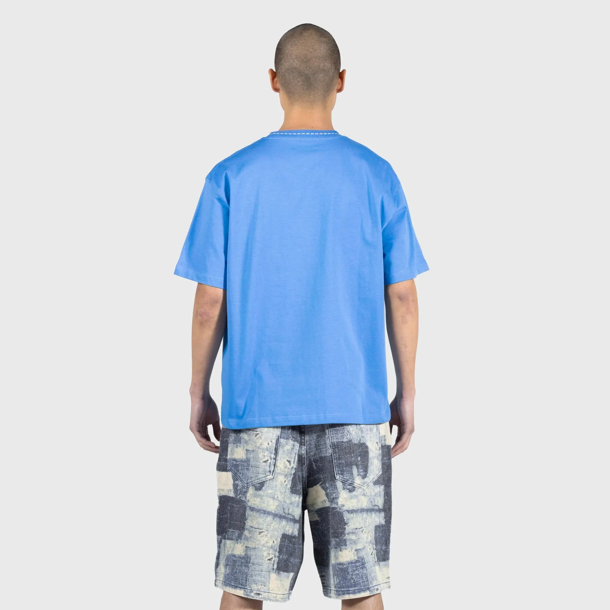 CUT HERE HEAVYWEIGHT TEE (BLUE)