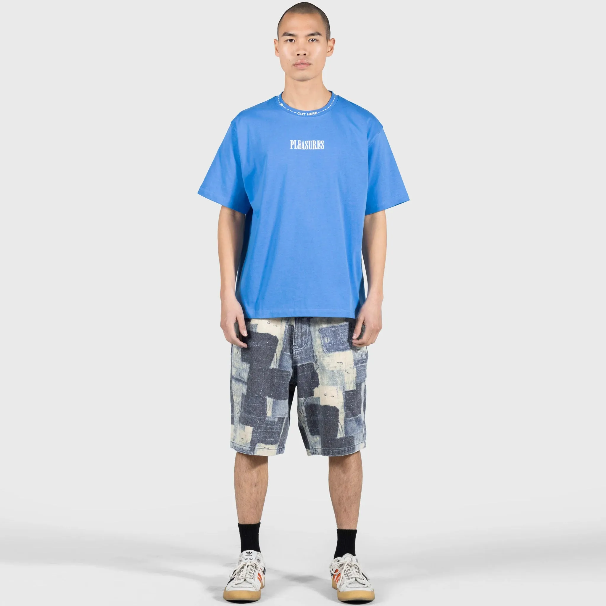 CUT HERE HEAVYWEIGHT TEE (BLUE)