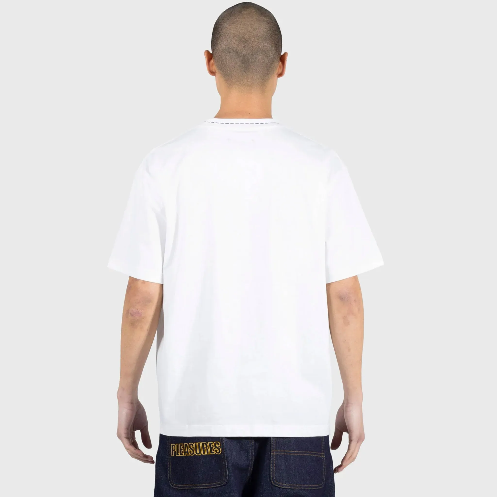 CUT HERE HEAVYWEIGHT TEE (WHITE)