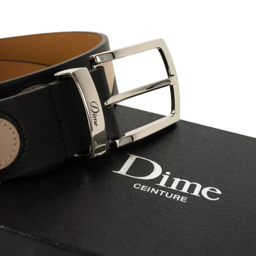 Dime Premium Leather Belt // Black