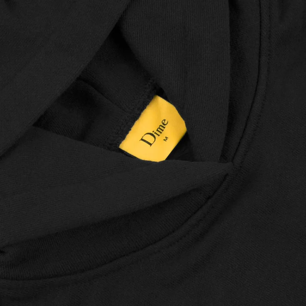 Dime Rebel Chenille Hoodie // Black