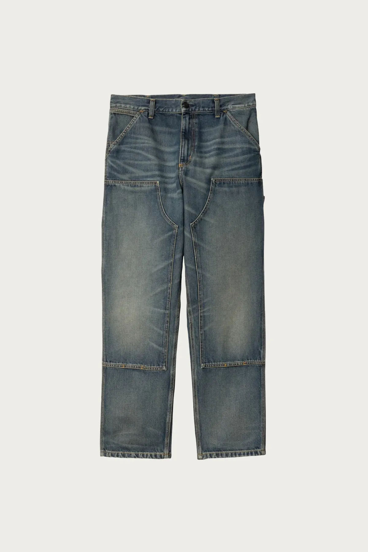 Double Knee Pant - Blue Used Worn Wash
