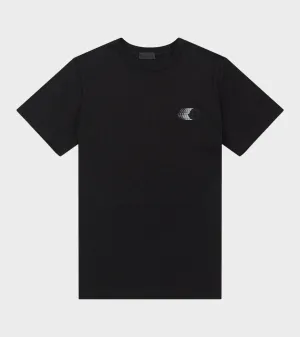Faded Logo Motif T-shirt Black