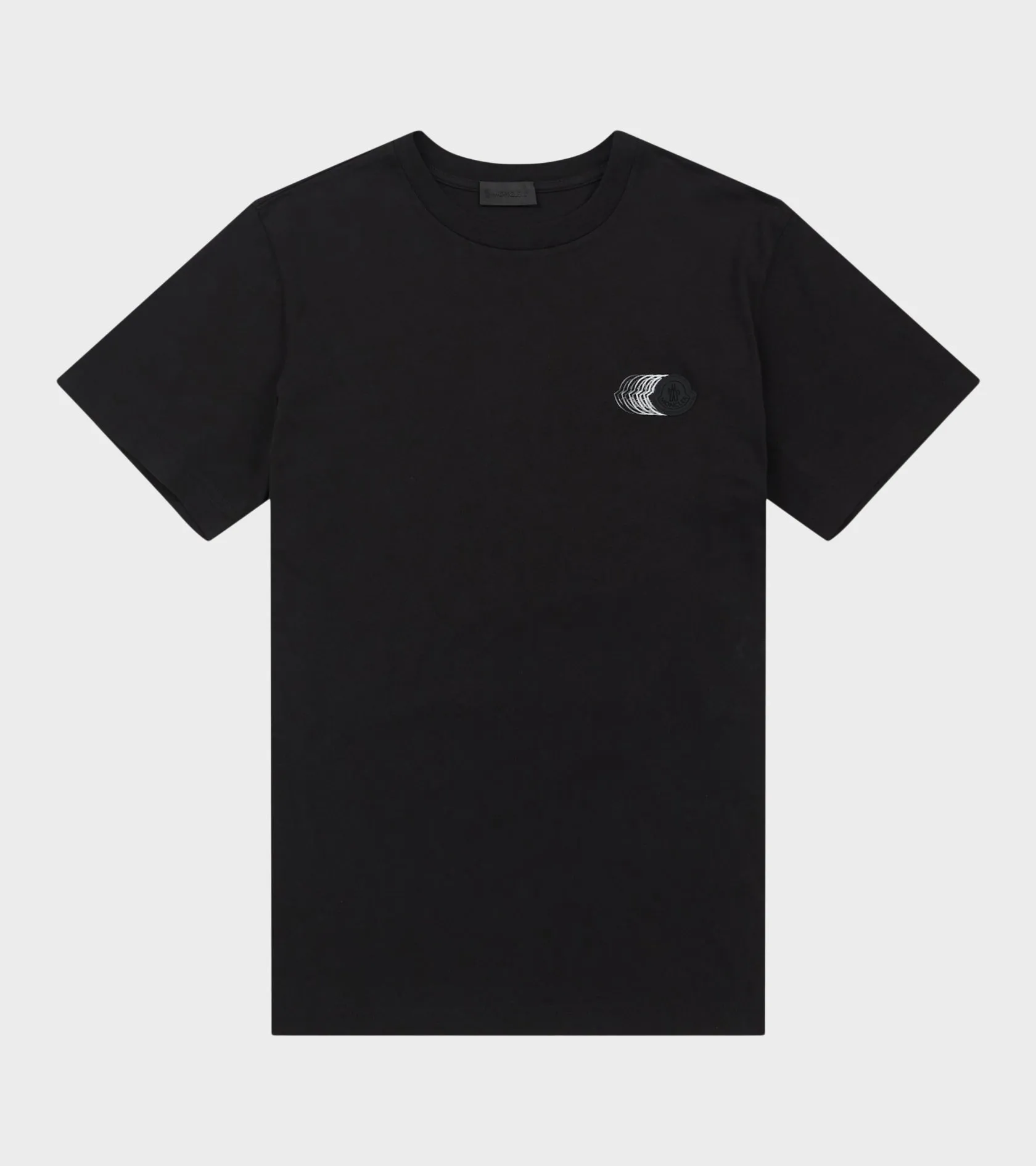 Faded Logo Motif T-shirt Black