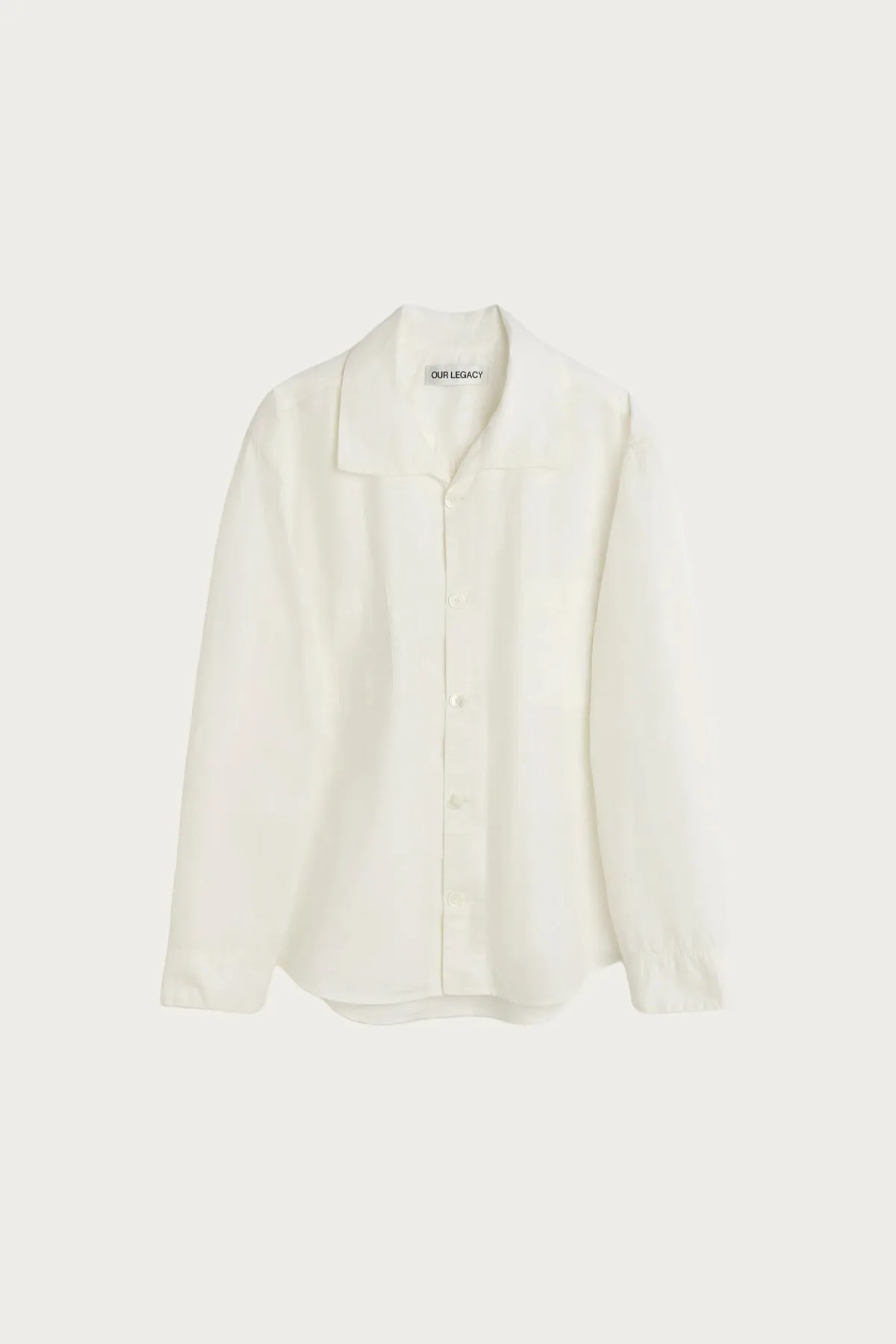 Funnel Shirt - White Dense Poplin