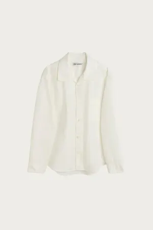 Funnel Shirt - White Dense Poplin