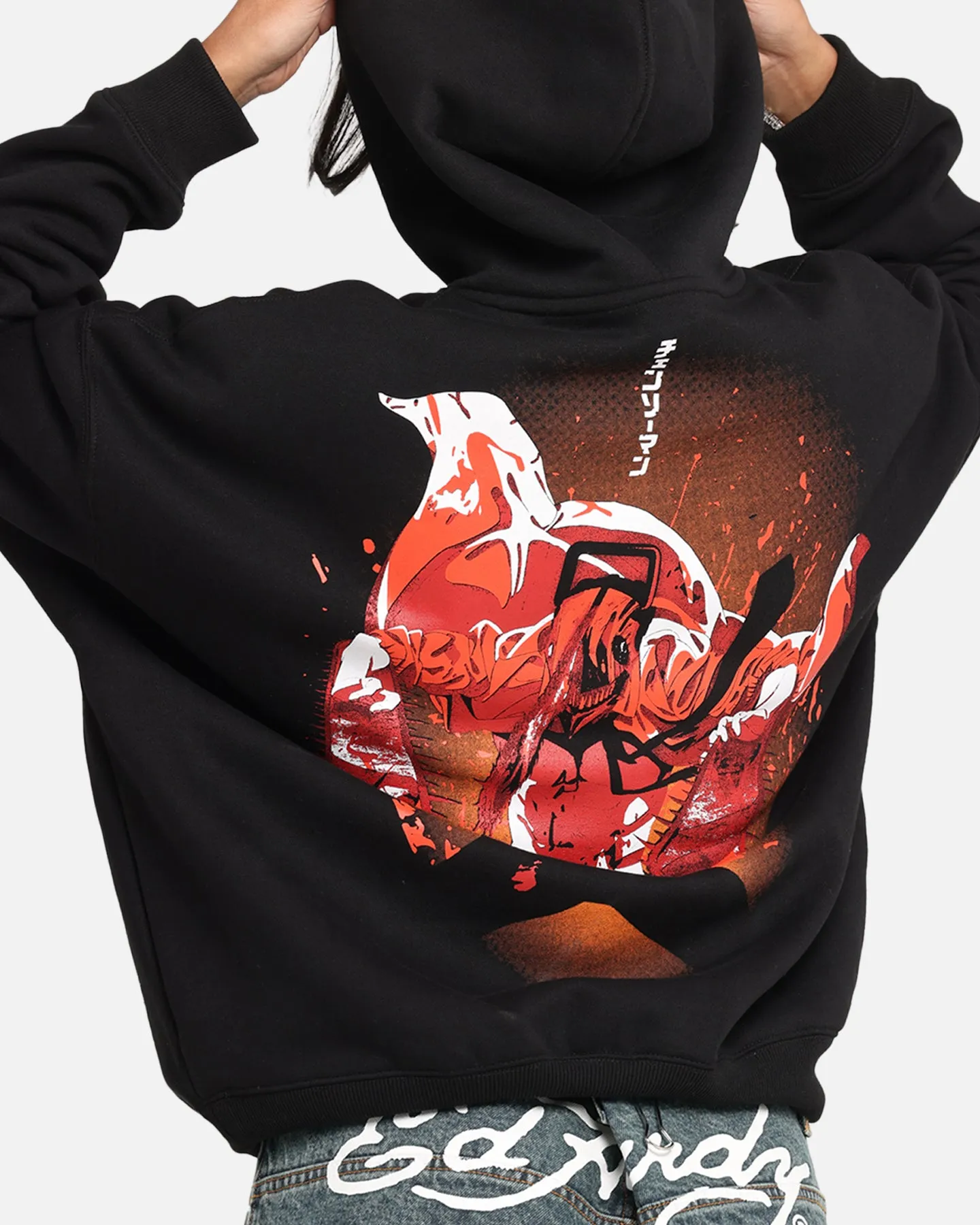 Goat Crew X Chainsaw Man Premium Hoodie Black
