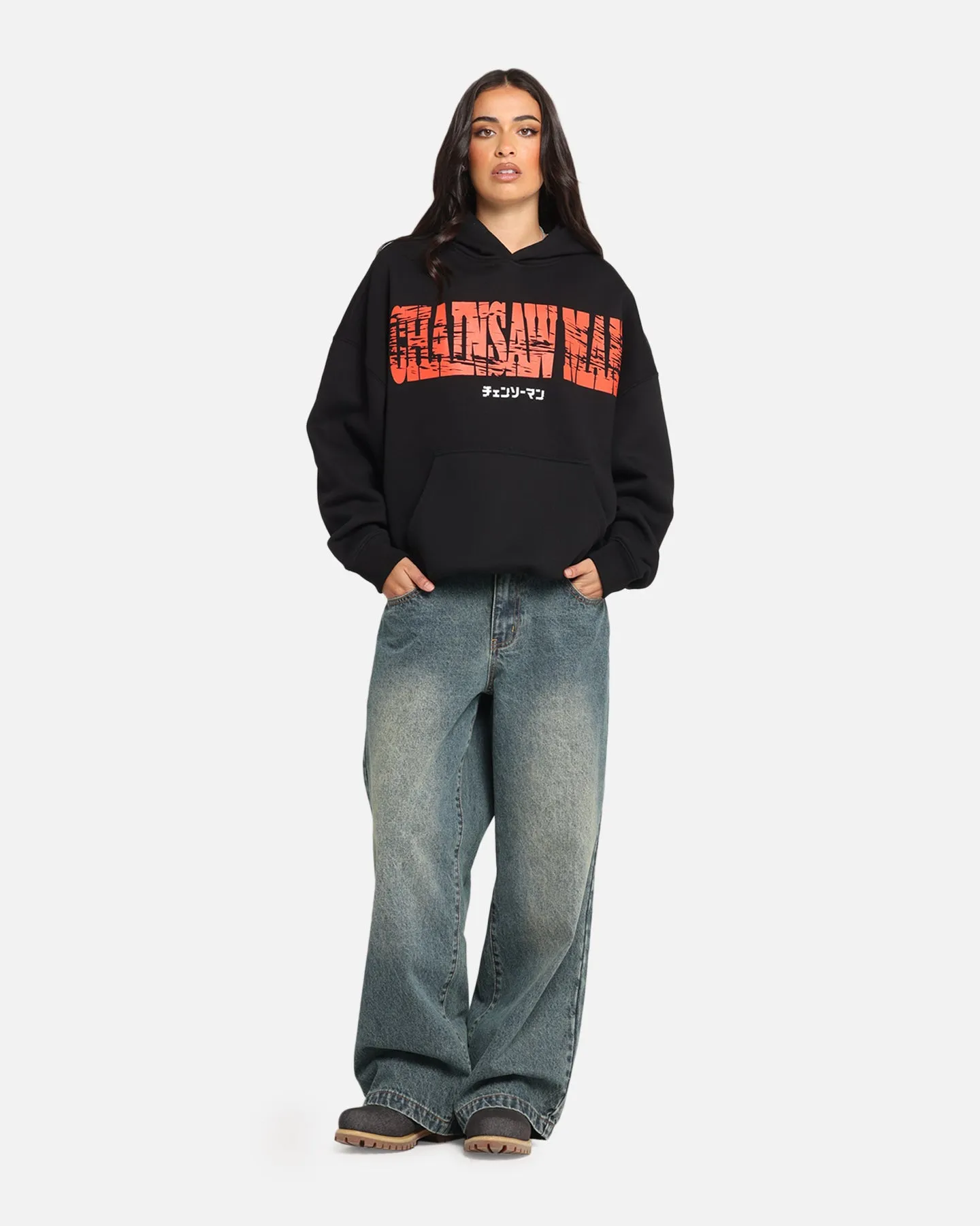 Goat Crew X Chainsaw Man Premium Hoodie Black