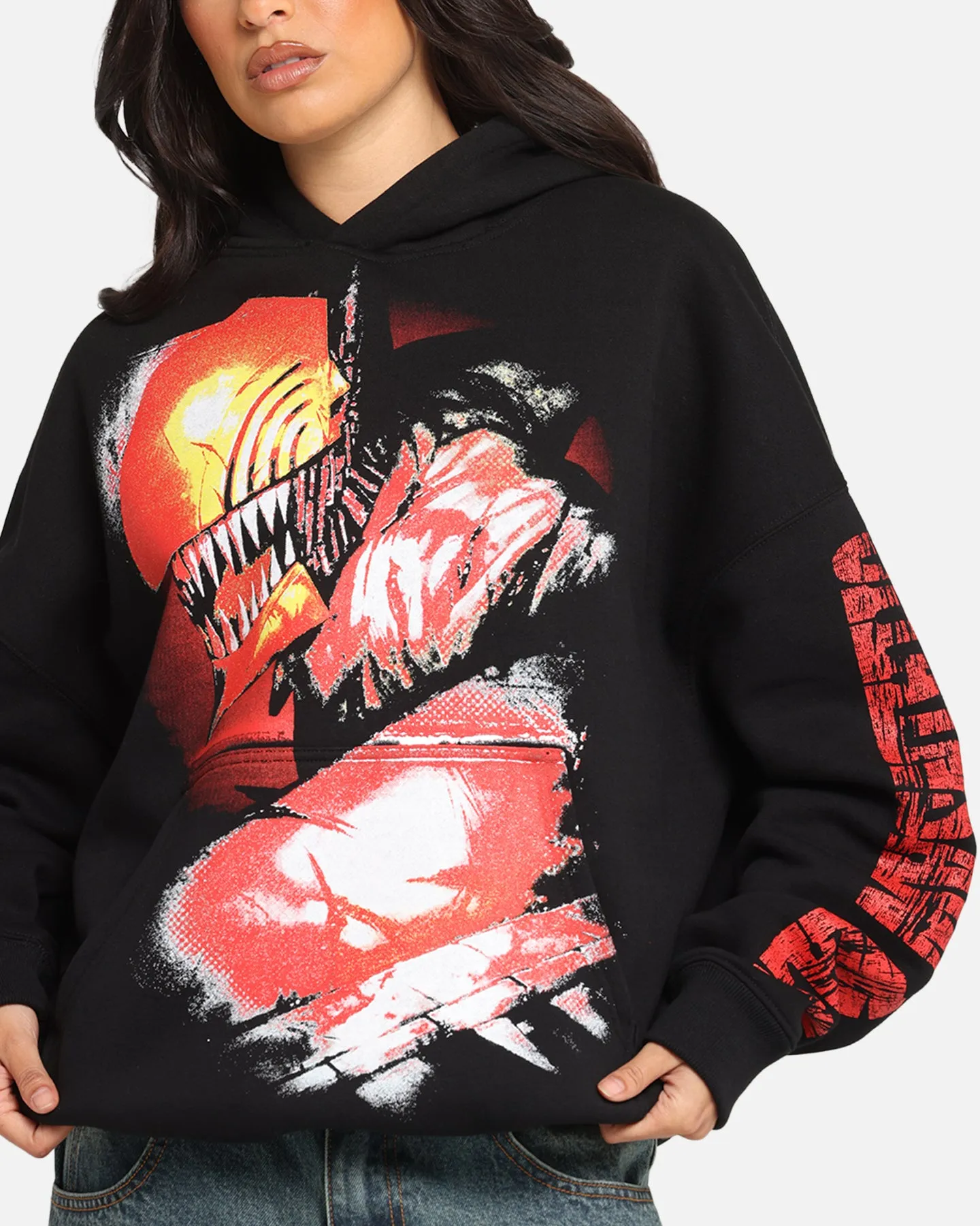 Goat Crew X Chainsaw Man Premium Hoodie Black