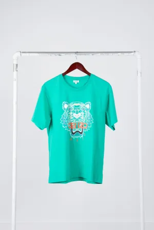 Kenzo FW19 'Signature Tiger Logo' T-Shirt Emerald Green (2019)
