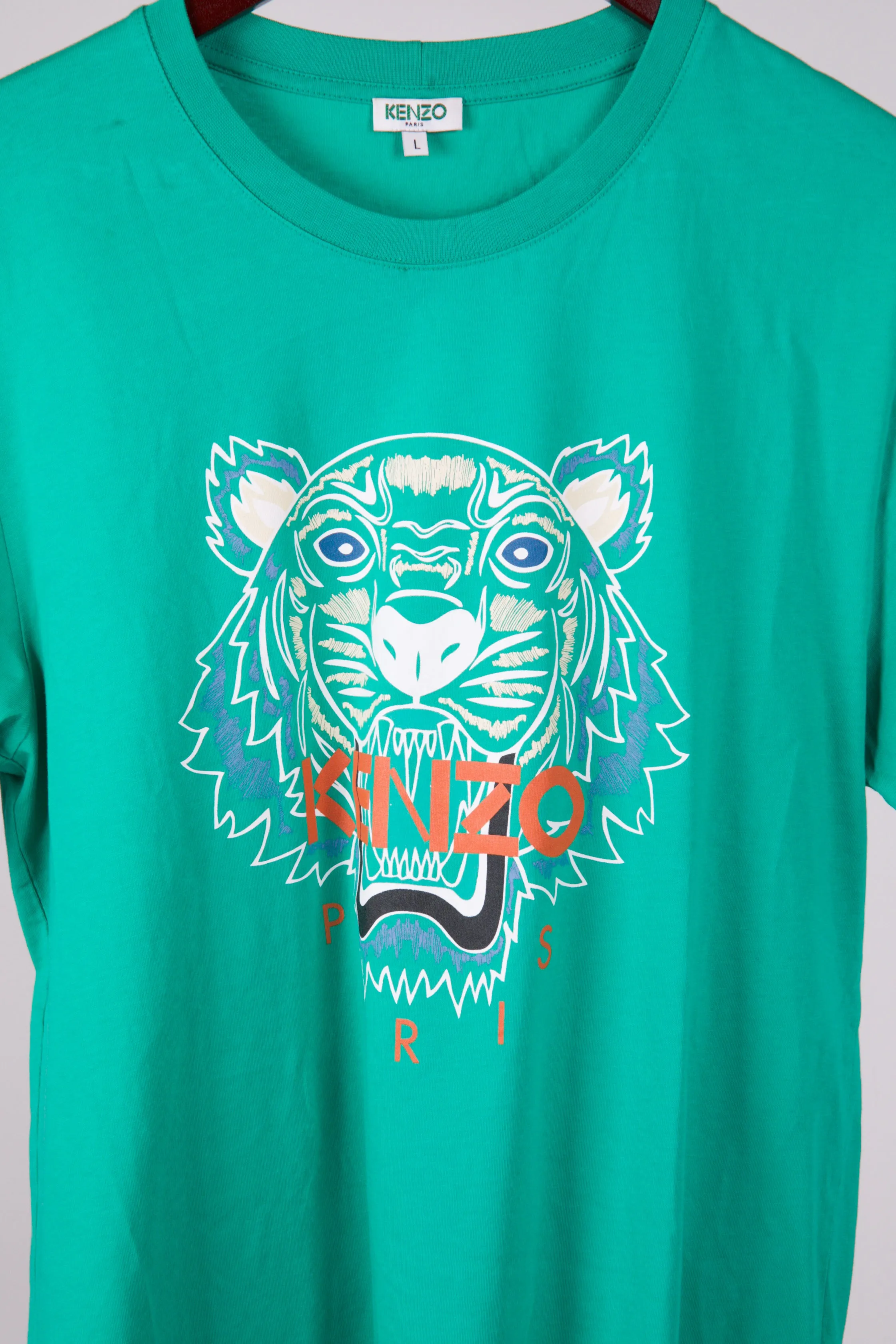 Kenzo FW19 'Signature Tiger Logo' T-Shirt Emerald Green (2019)