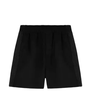 KNITTED PANEL SHORT BLACK