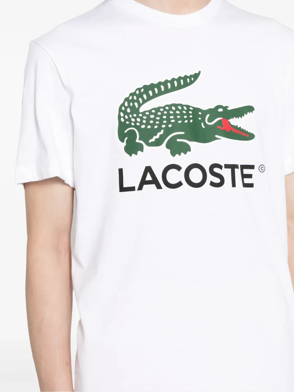 LACOSTE - Men Signature Print Cotton T-Shirt