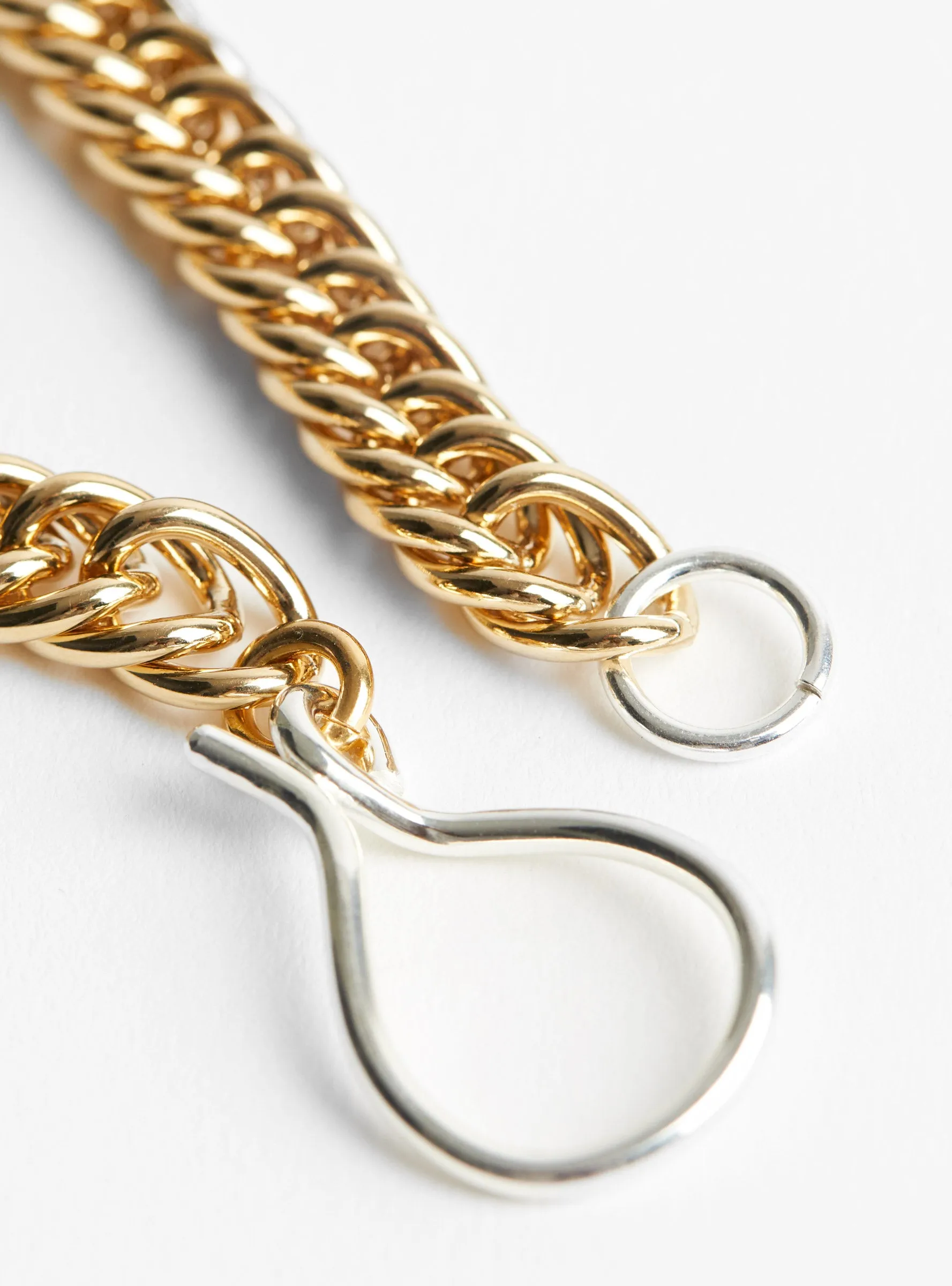 Large Hook Chain Bracelet Gold