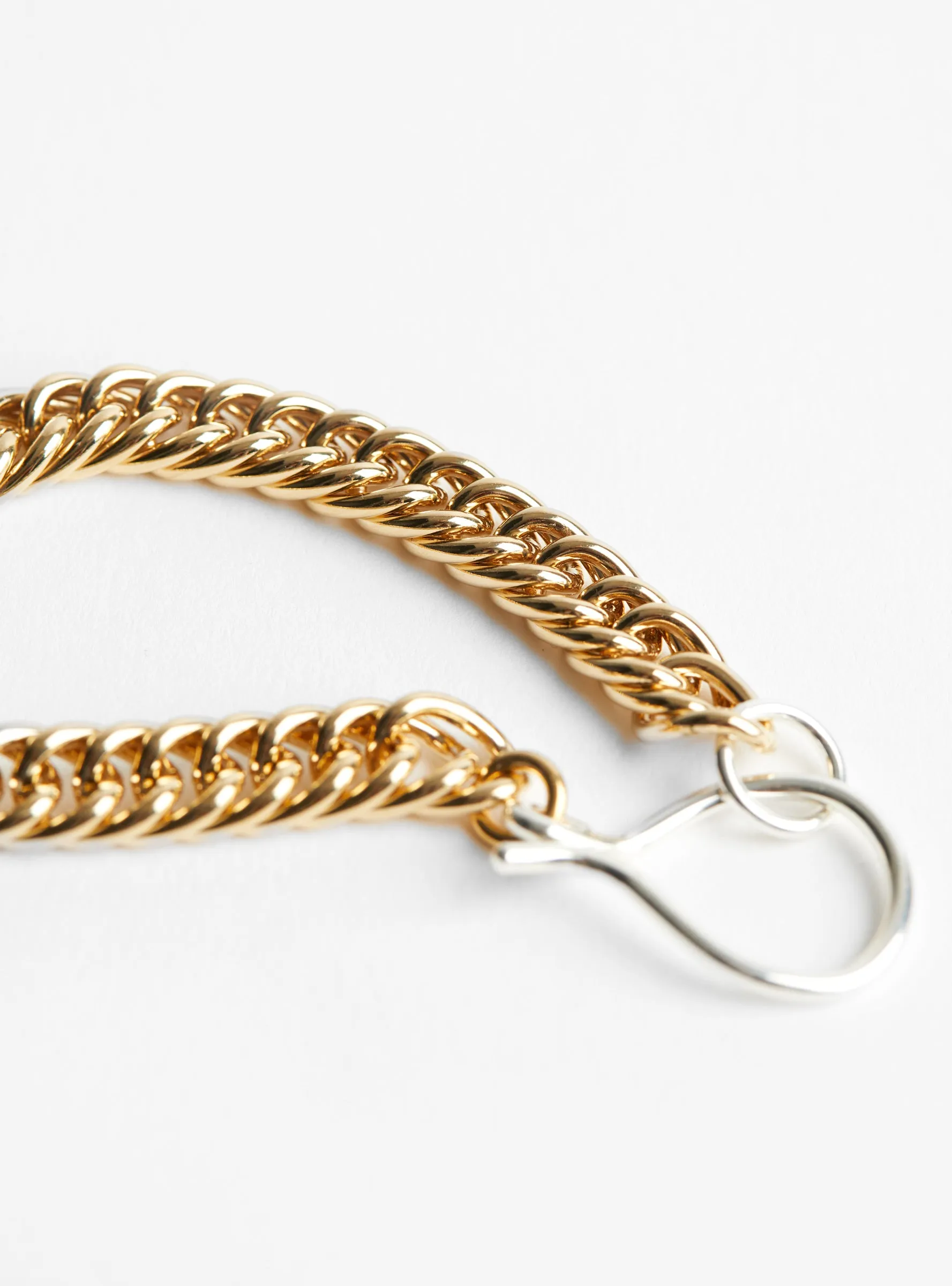 Large Hook Chain Bracelet Gold