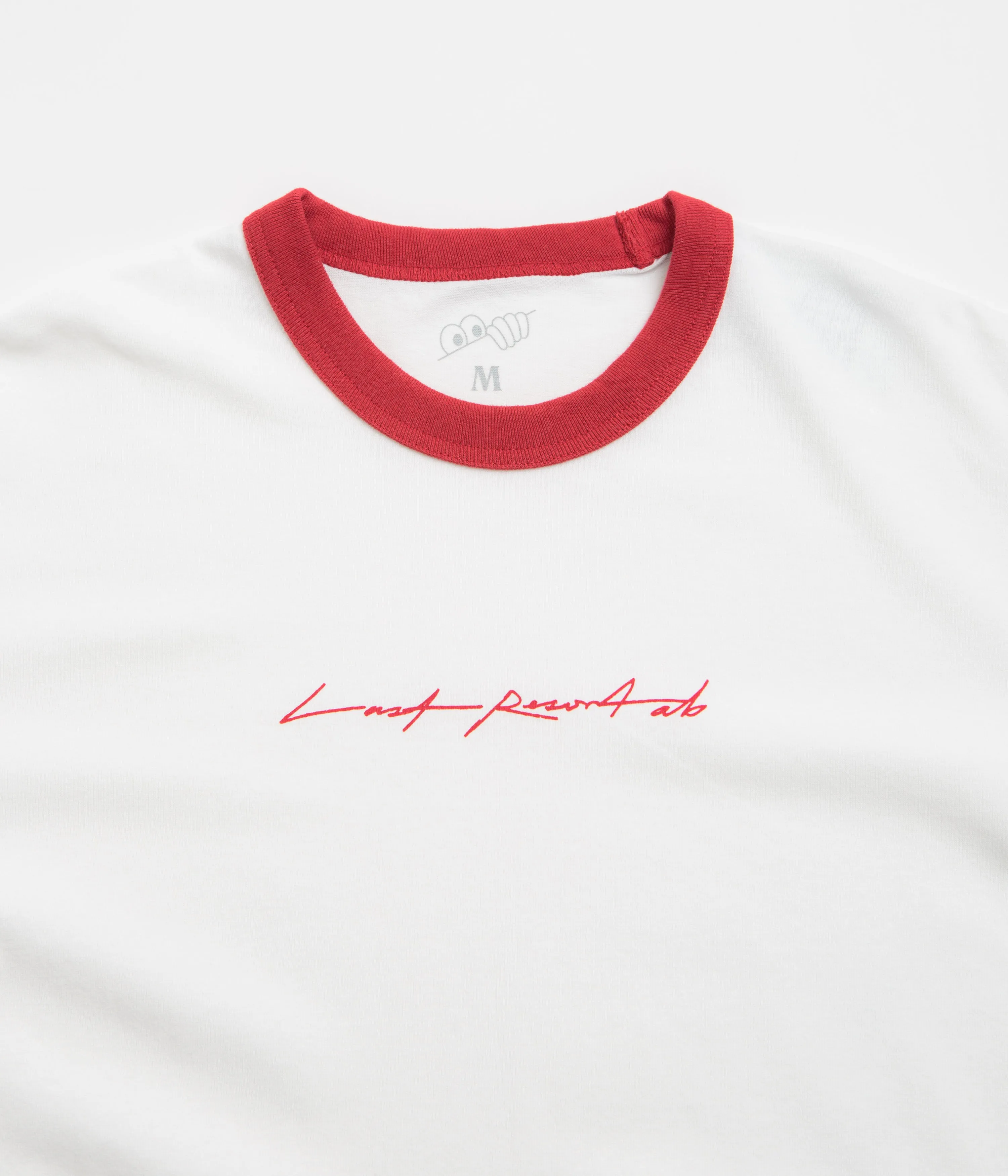 Last Resort AB Signature Ringer T-Shirt - White / Old Red
