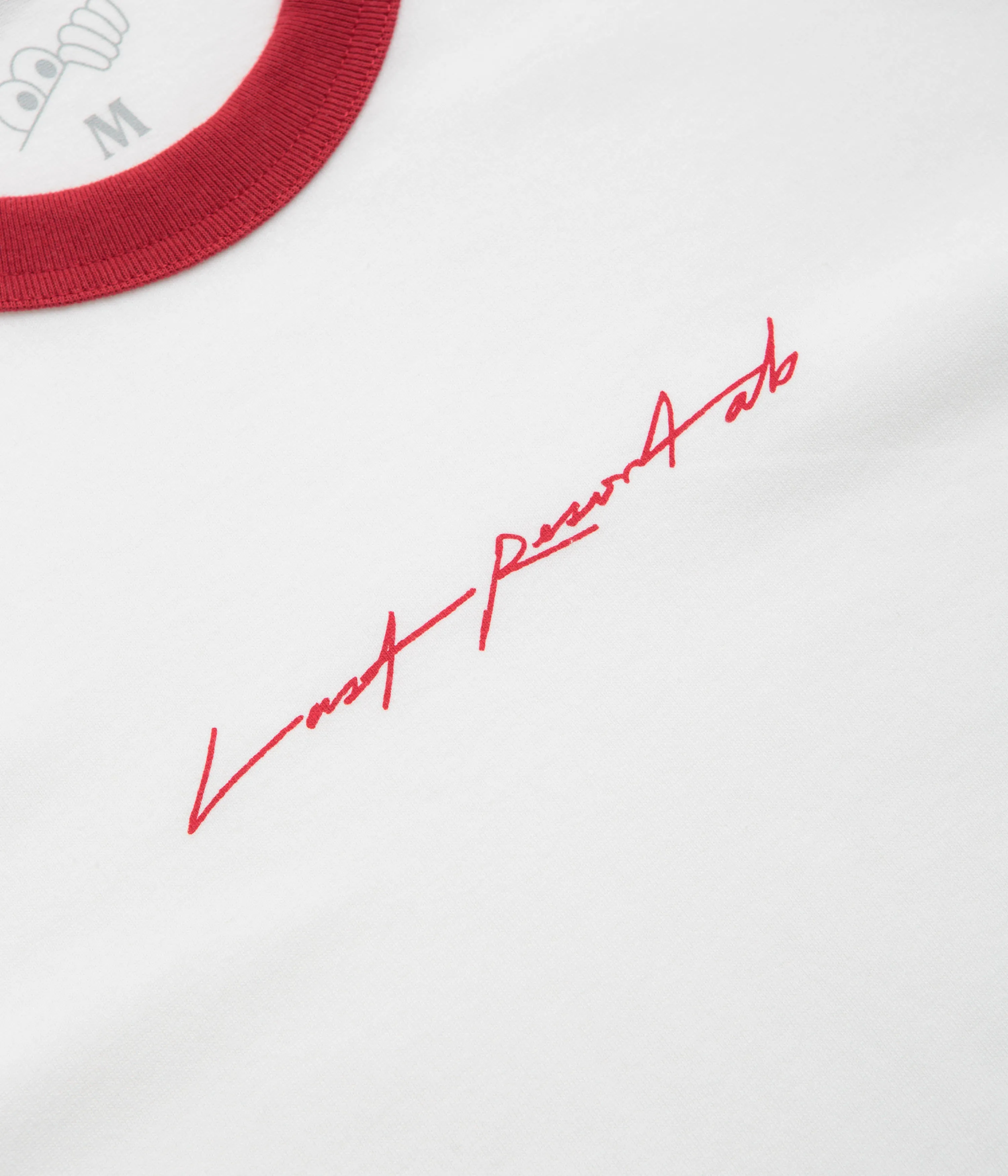 Last Resort AB Signature Ringer T-Shirt - White / Old Red
