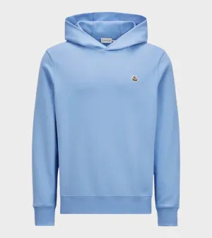 Logo Cotton Hoodie Light Blue