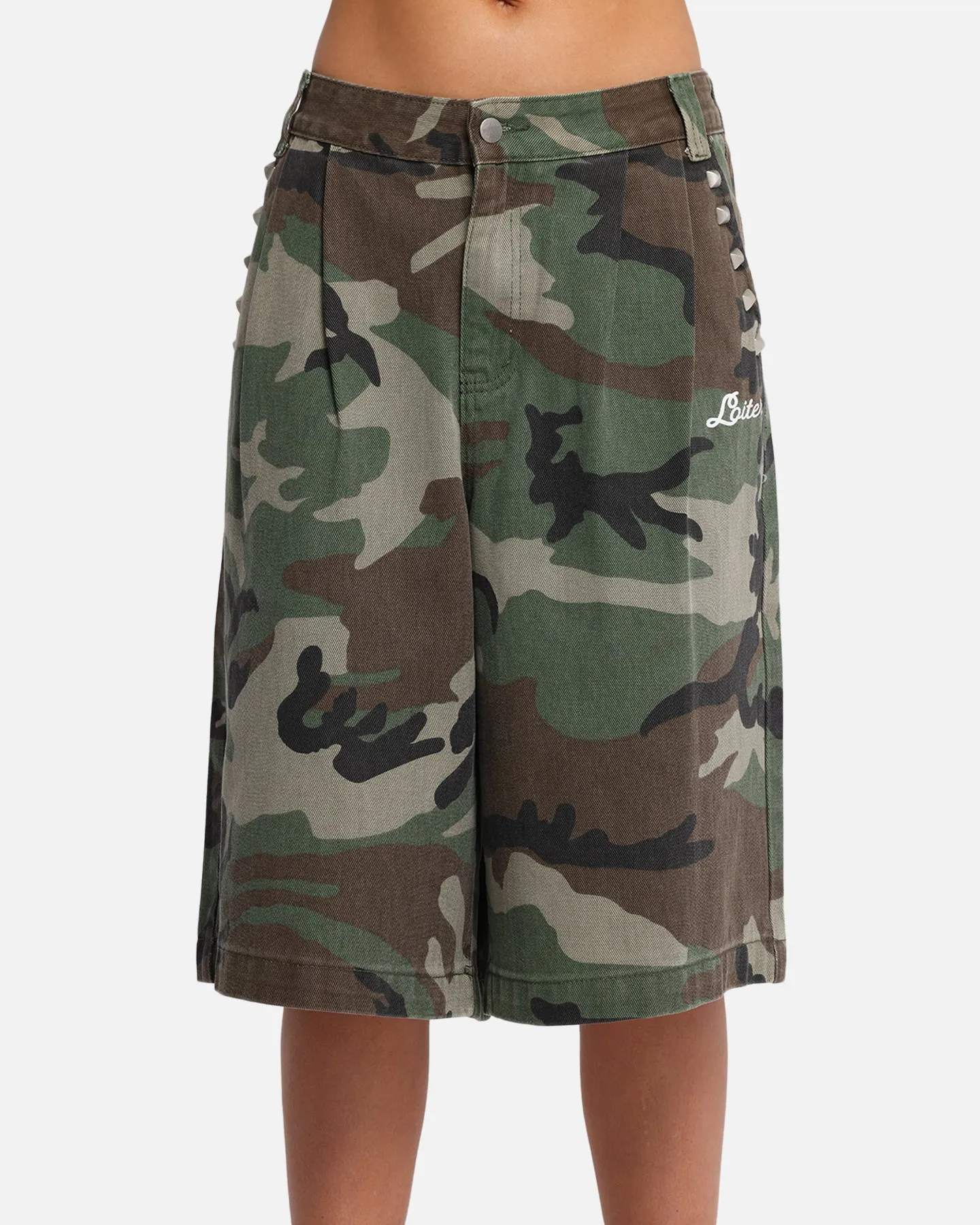 Loiter 3 Quarter Shorts Woodland Camo