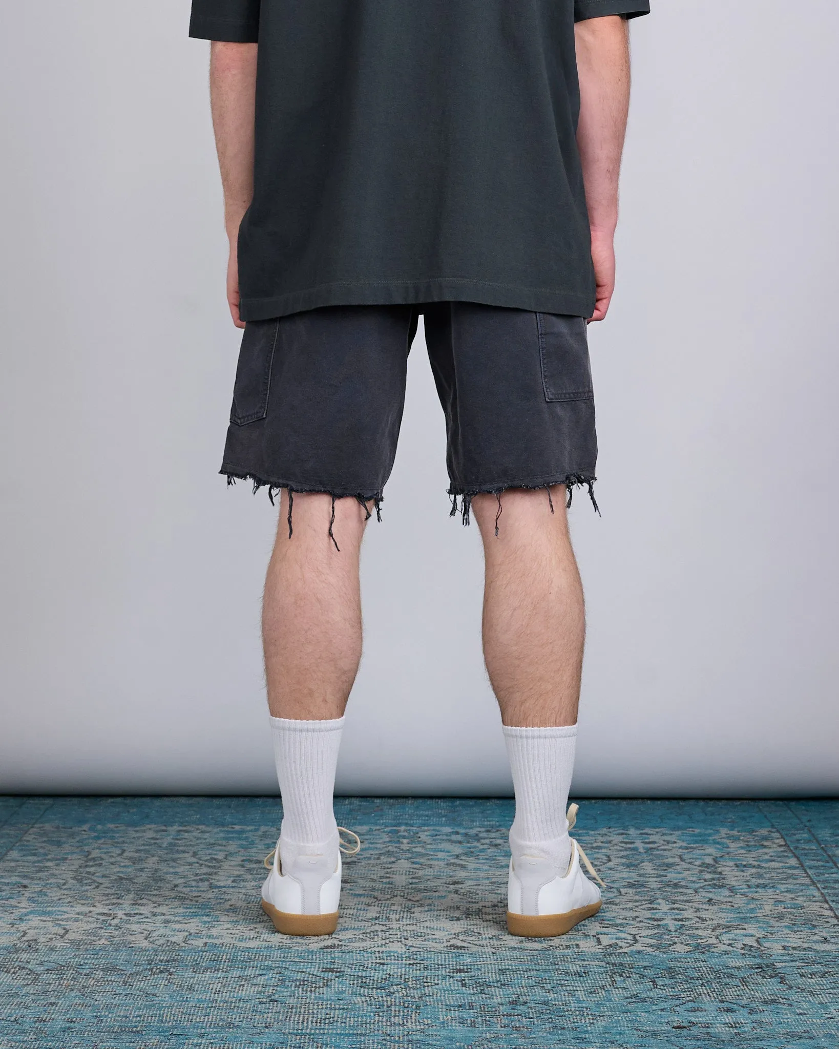 Maison Margiela Cotton Canvas Carpenter Short Washed Black